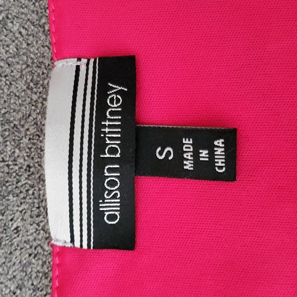 ALLISON BRITTNEY Pink Floral Mesh Overlay Bell Sleeve Dress SIZE: S - Picture 10 of 10